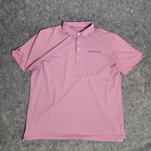 johnnie o Prep Performance Golf Polo Shirt Men XL Pink Short Sleeve Pullover